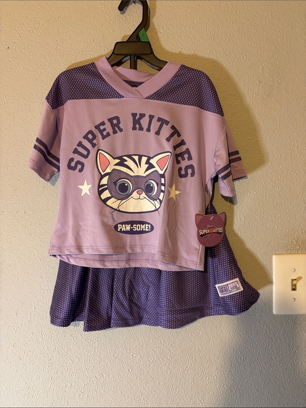 Disney Lavender & Purple Super Kitties Short Sleeve Tee